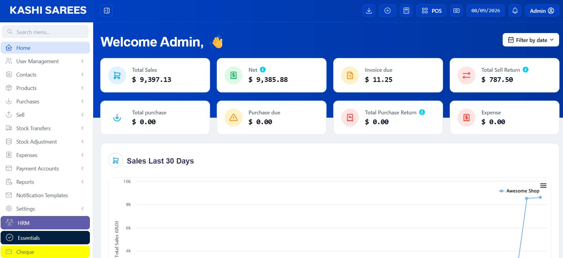 ERP Platform — Multi-Tenant Enterprise Resource Planning dashboard